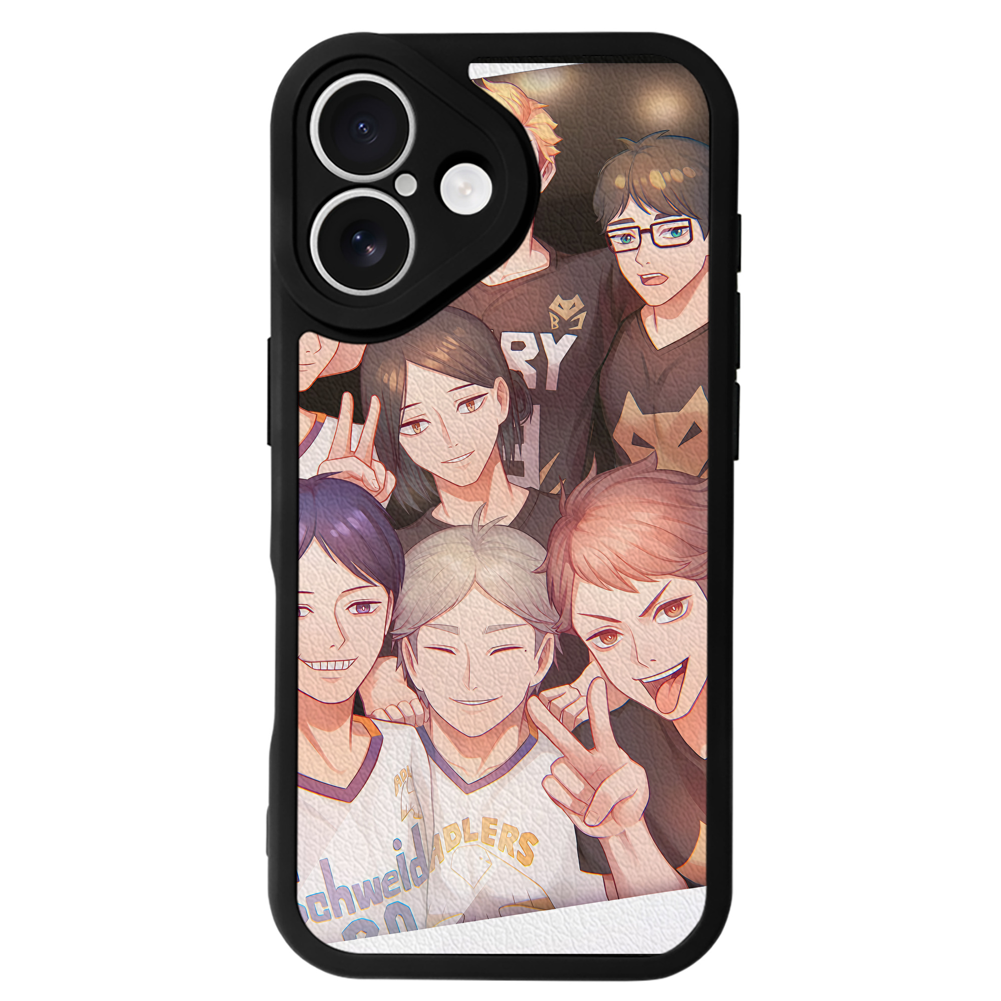 （画像用） ハイキュー!! Haikyu!! 【iPhone 16シリーズ対応】シリコンスマホケース（レザー調） 材質：シリコン
